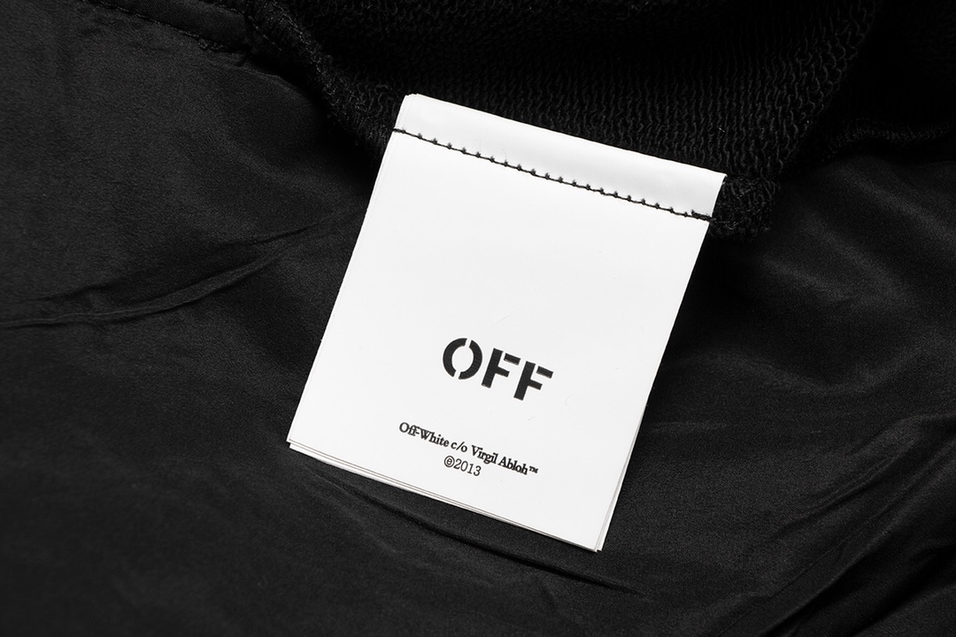 OFF-WHITE OW Black Function Wind Cotton-padded Hoodie 2023