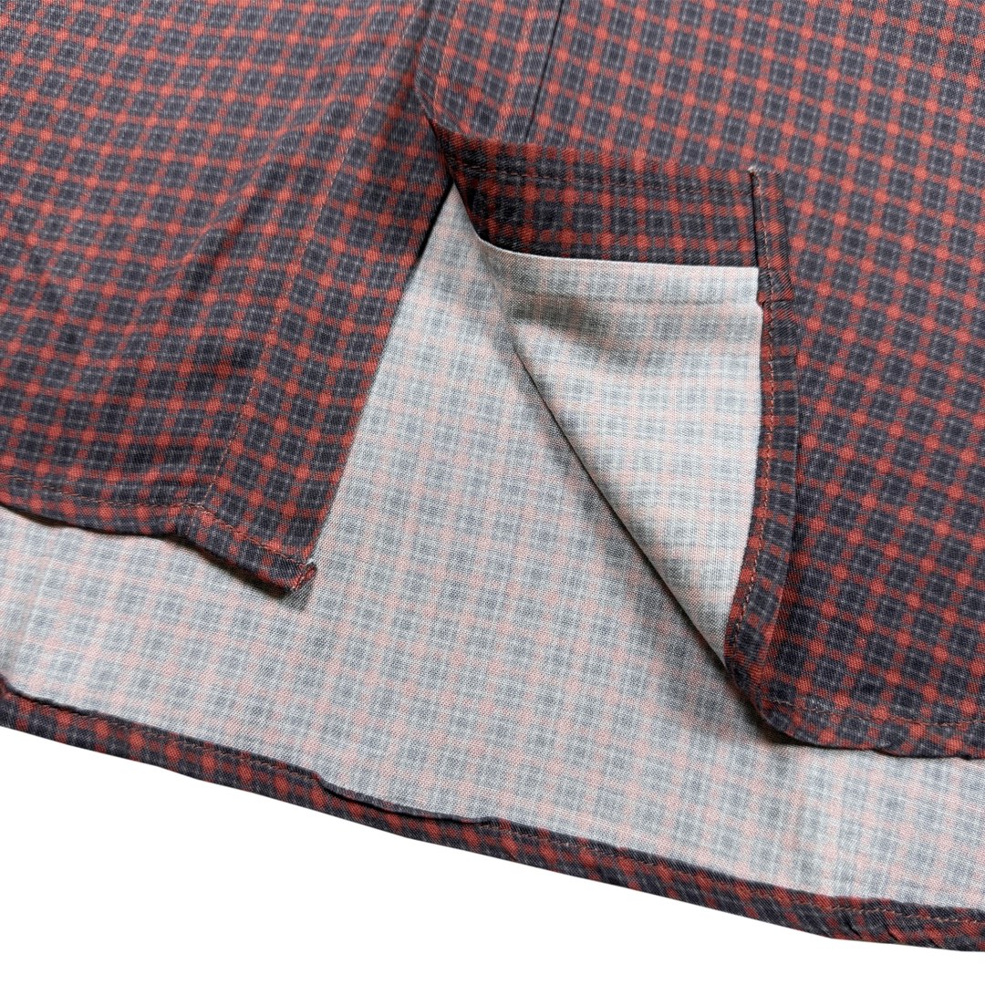 Balanciag@ Plaid Long-Sleeve Collared Shirt