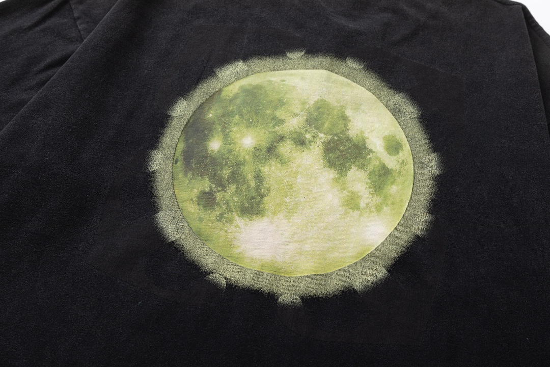 Off White Water Washed Moon T shirt