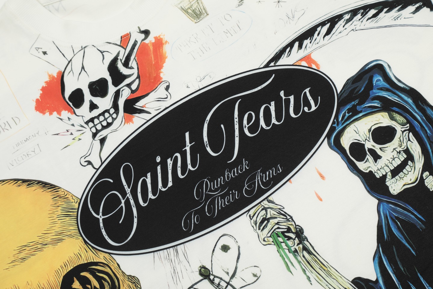 Saint Mich@el Tears  Skull Full Print Long Sleeve
