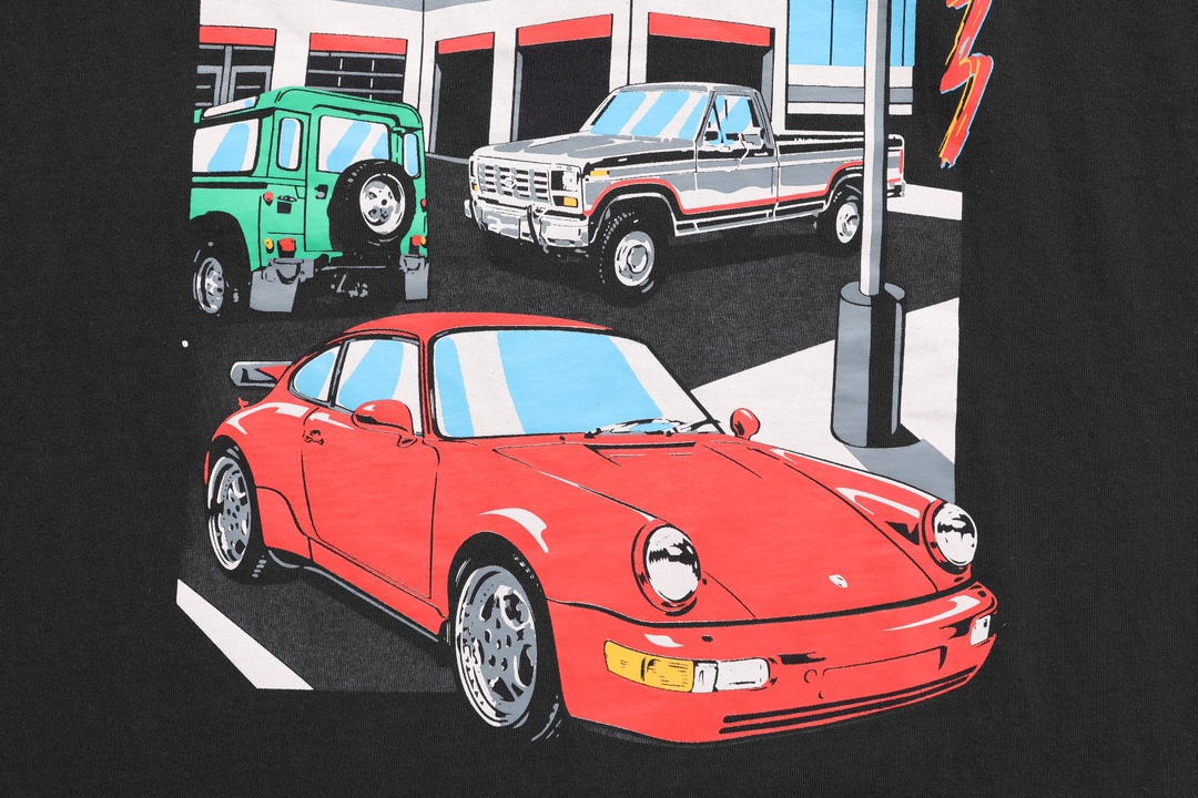 Gallery Dept Drive Thru Tee High Street Retro Back painted car print short-sleeved T-shirt