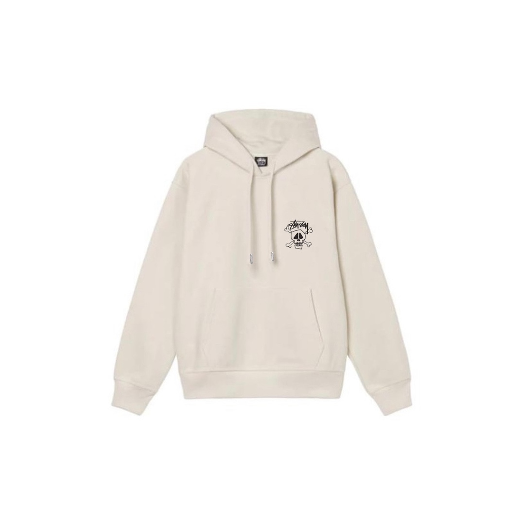 Stu$$y Skull & Bones Tee Pigment Dyed Graphic Printed Hoodie