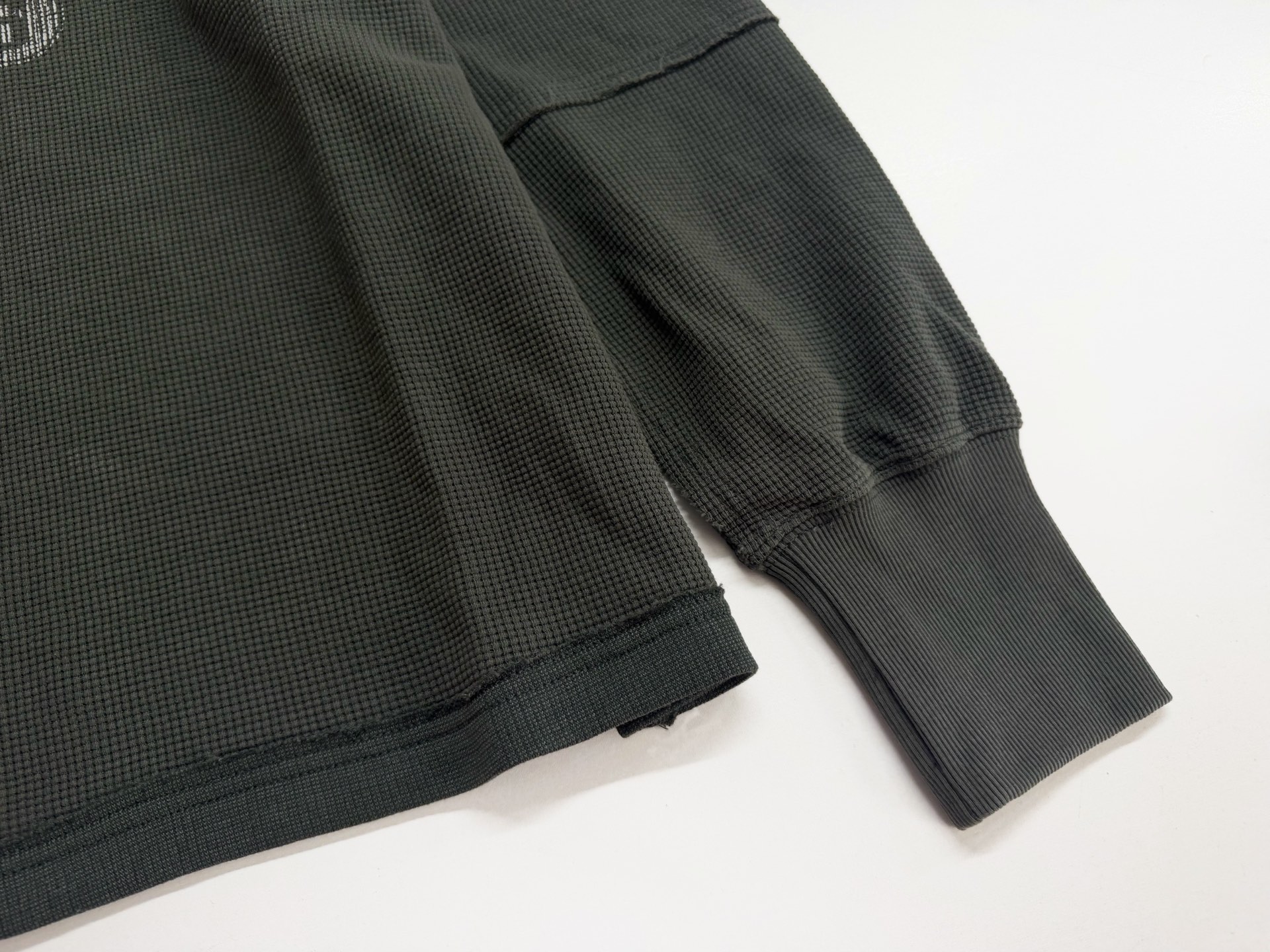 Telfar Distressed Waffle Knit Long-Sleeve