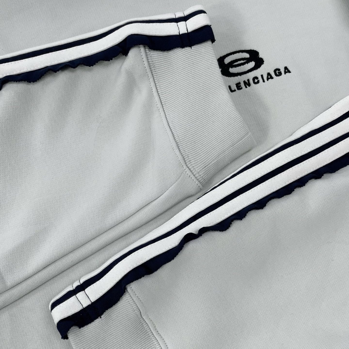 Balanciag@ Tape Panels Sleeve Hoodie