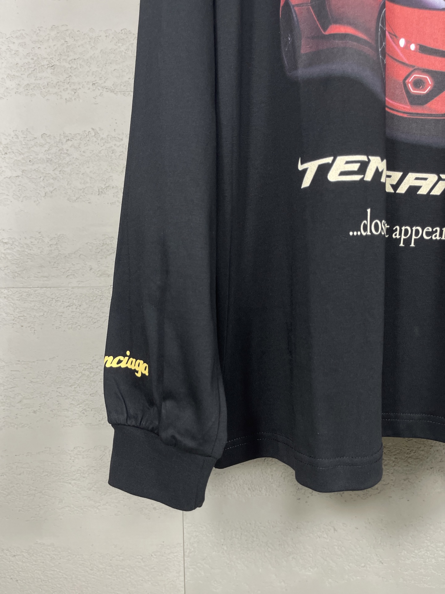 Balanciag@  Lamborghini  Long Sleeves Tee 2025