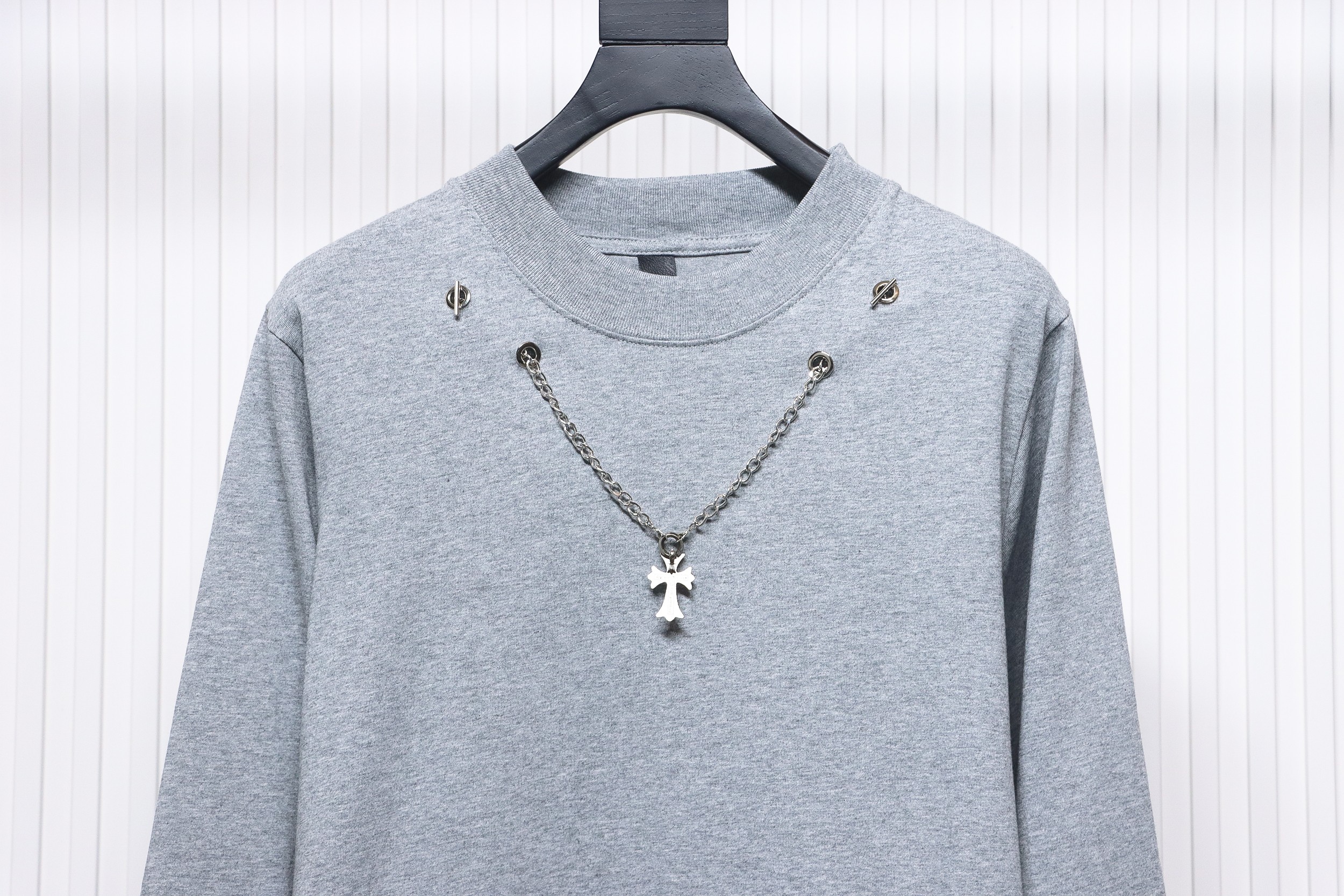 Chrome Heart Cross pendant Long Sleeve T-Shirt