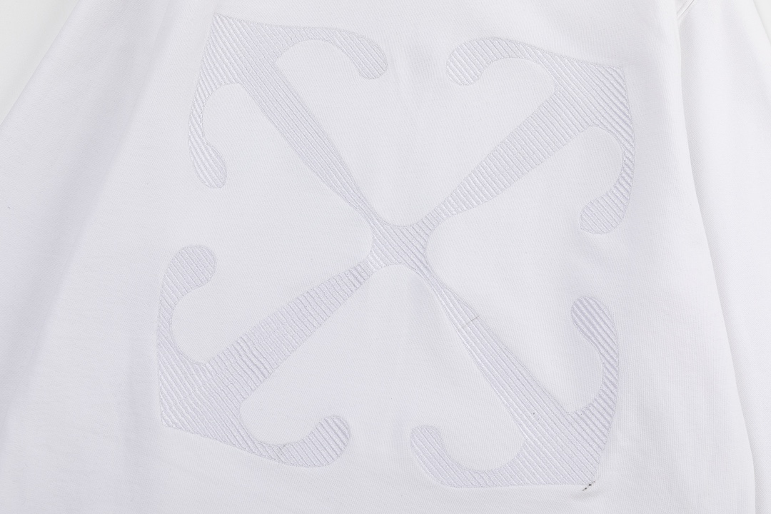 Off-White 24SS new embroidered scythe and arrow loose-fit hoodie