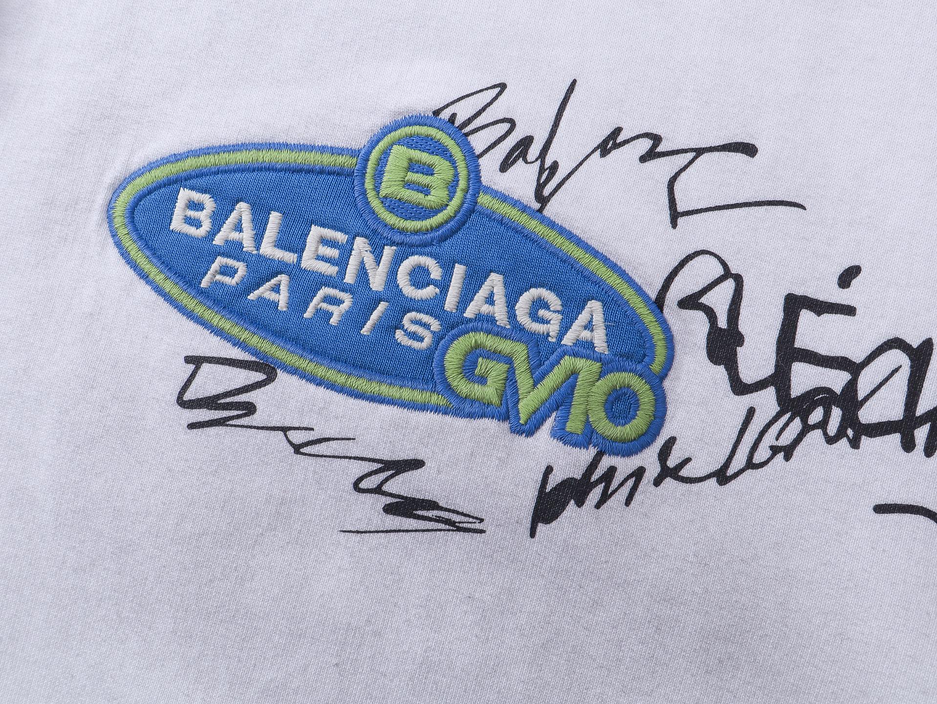 Balanciag@ Signature Print Hand-Painted Graffiti Cardigan Hoodie FW26