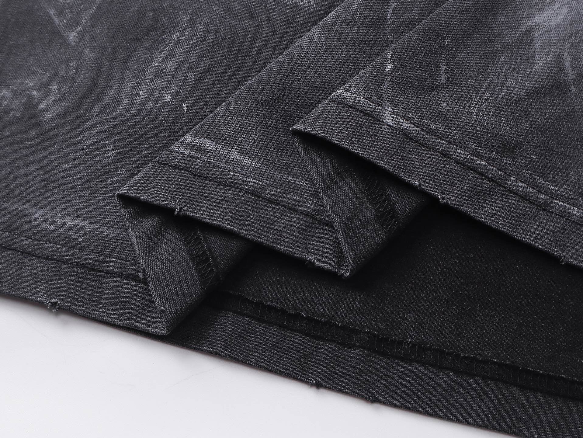 Balanciag@ Graffiti distressed long-sleeve shirt. 2025