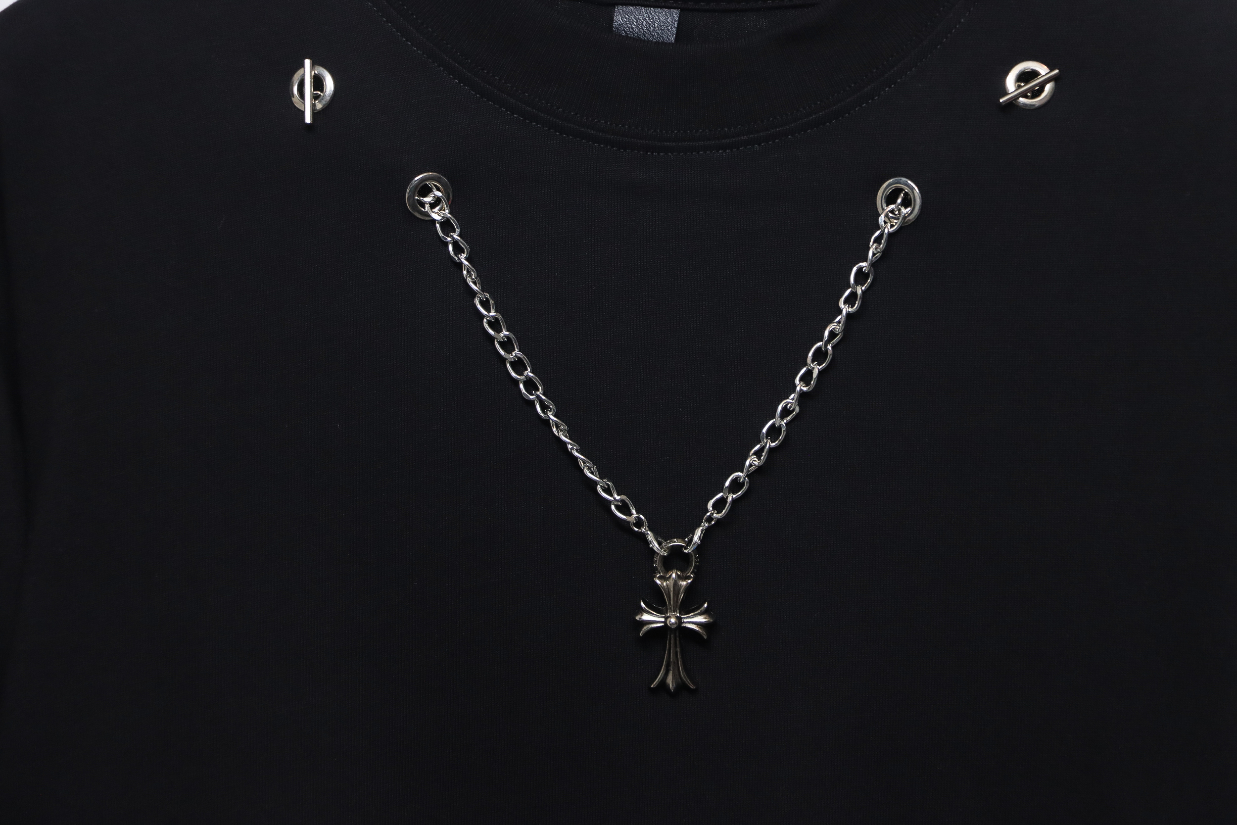 Chrome Heart Cross pendant Long Sleeve T-Shirt