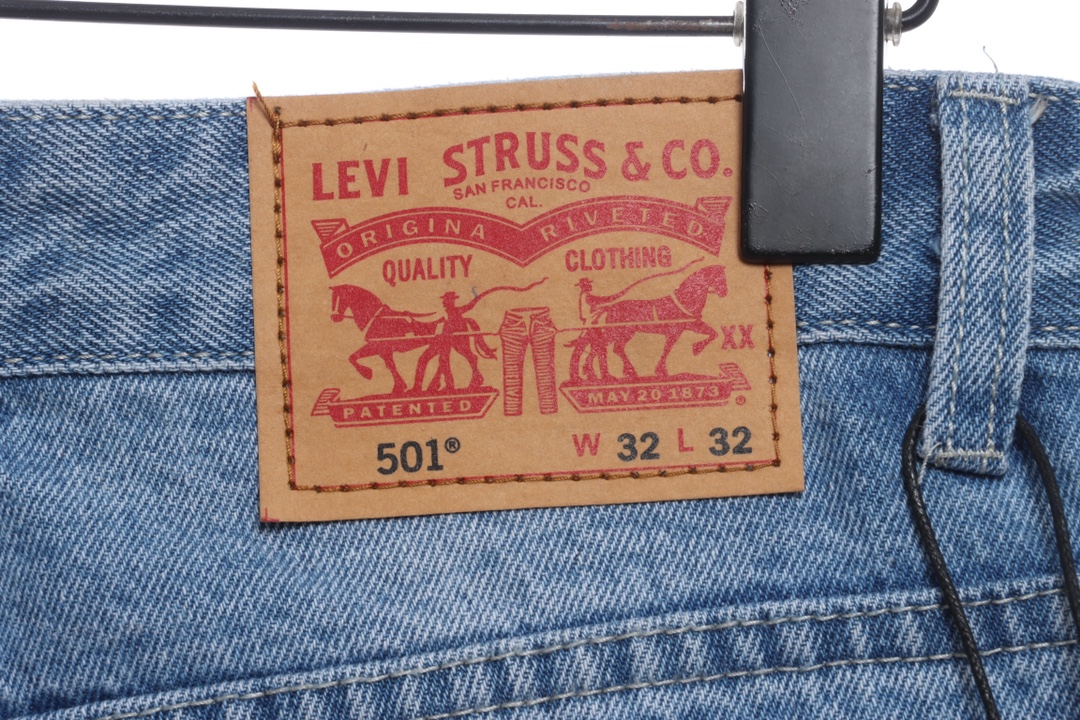 Stuart co-signed Levi's 150th anniversary embossed denim trousers