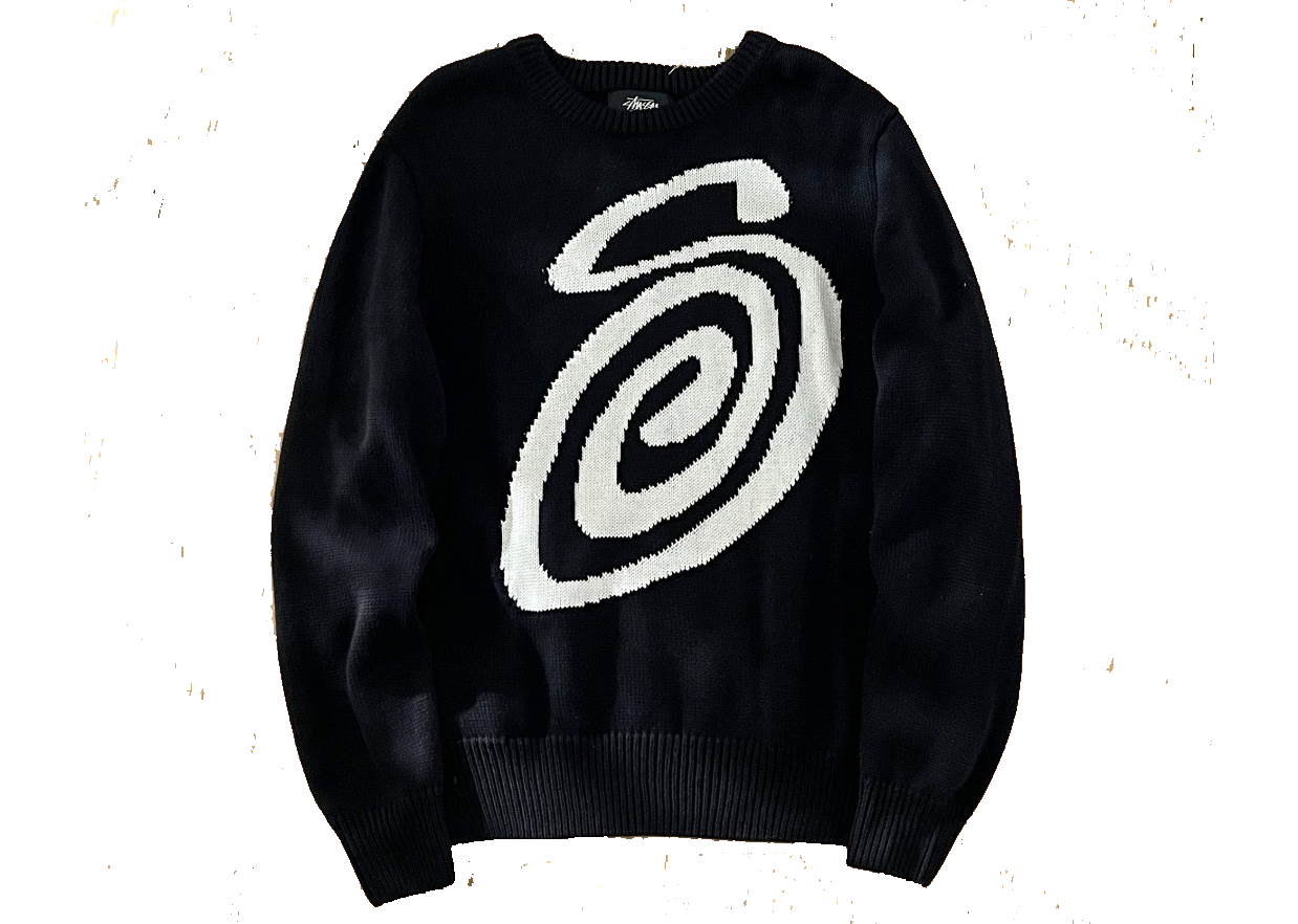 Stussy  S  curly mosquito coil knit sweater