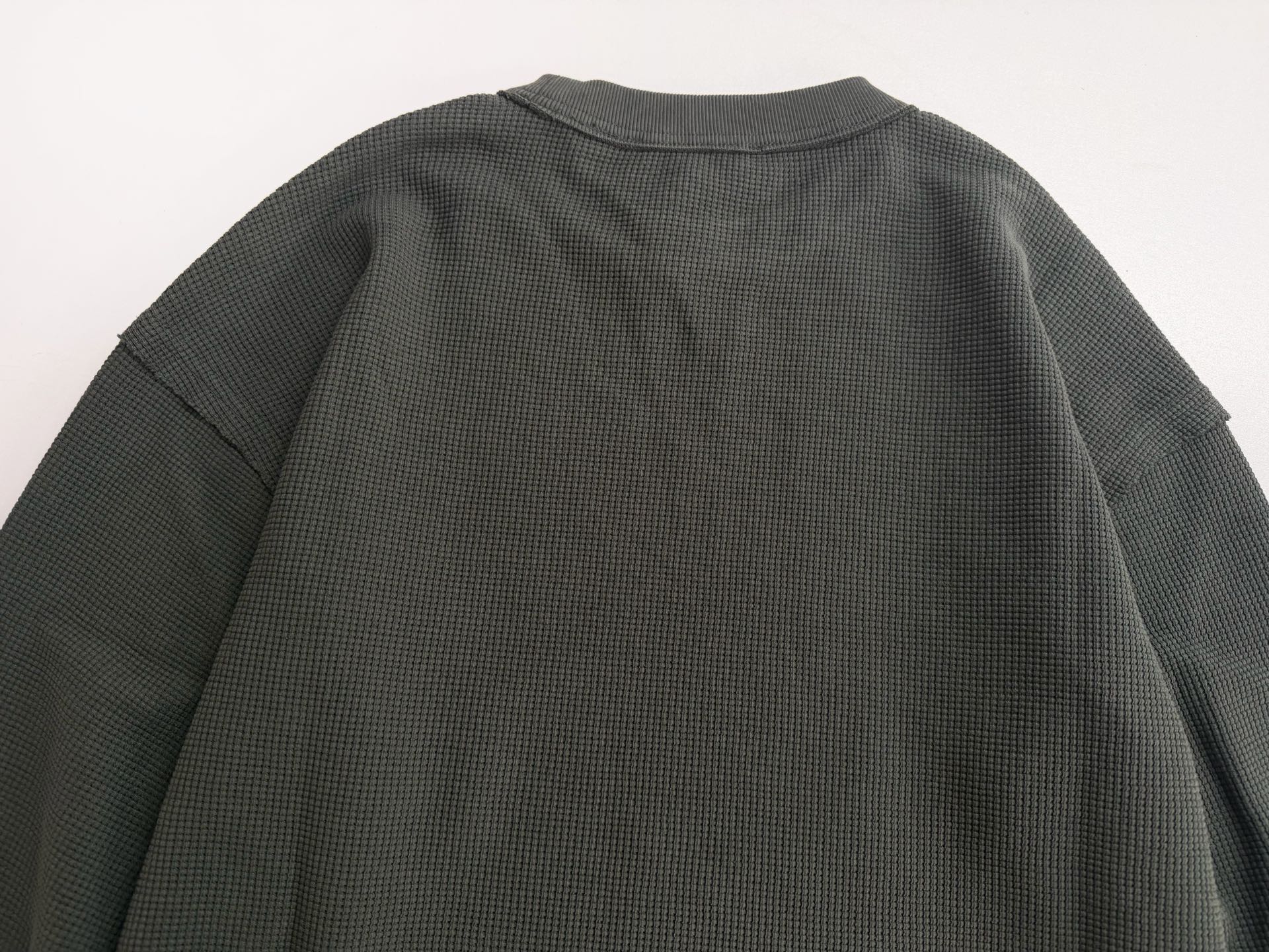 Telfar Distressed Waffle Knit Long-Sleeve