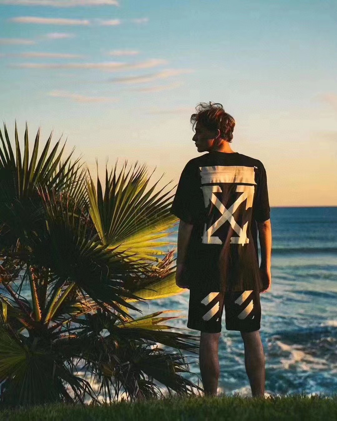 OW striped printed shorts