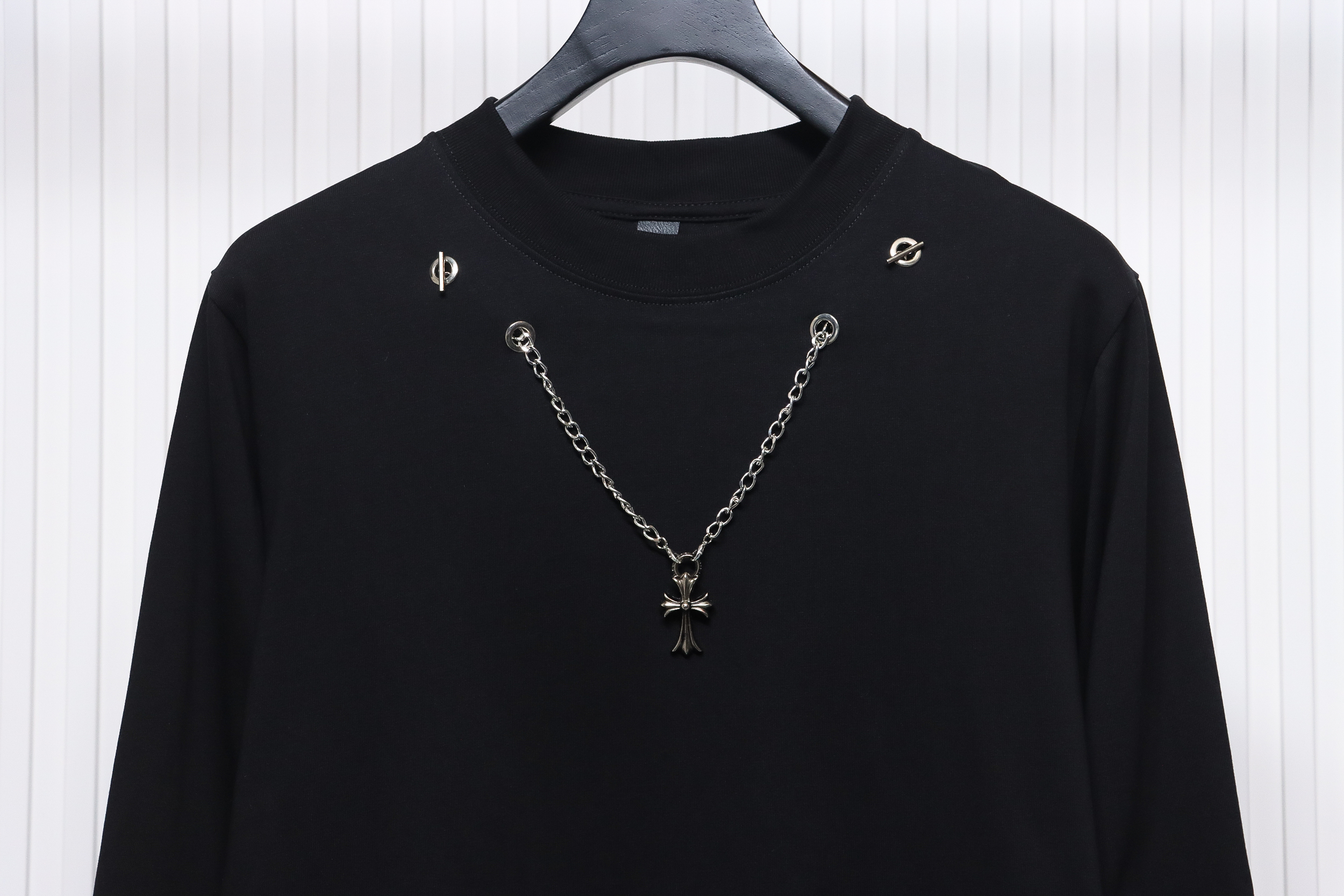 Chrome Heart Cross pendant Long Sleeve T-Shirt