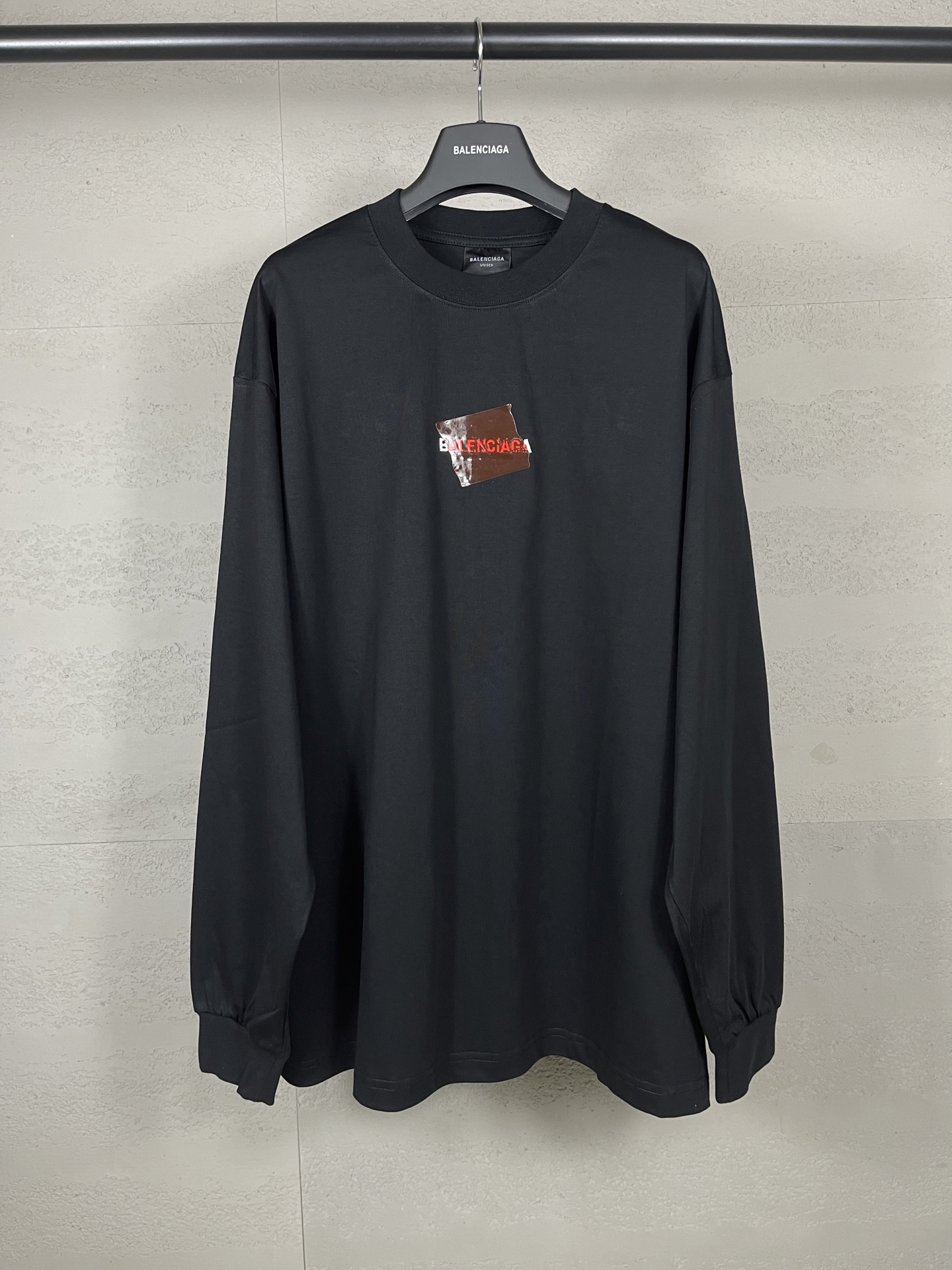 Balanciag@ Tape Logo long-sleeve shirt. 2025