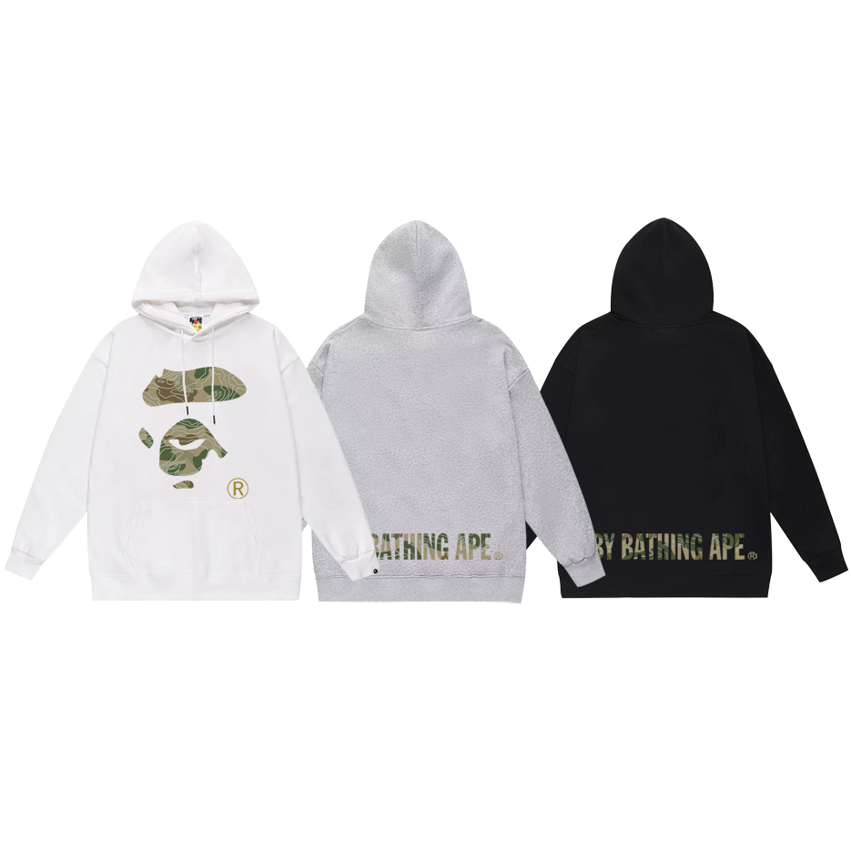 BAPE camo Ape Face logo hoodie