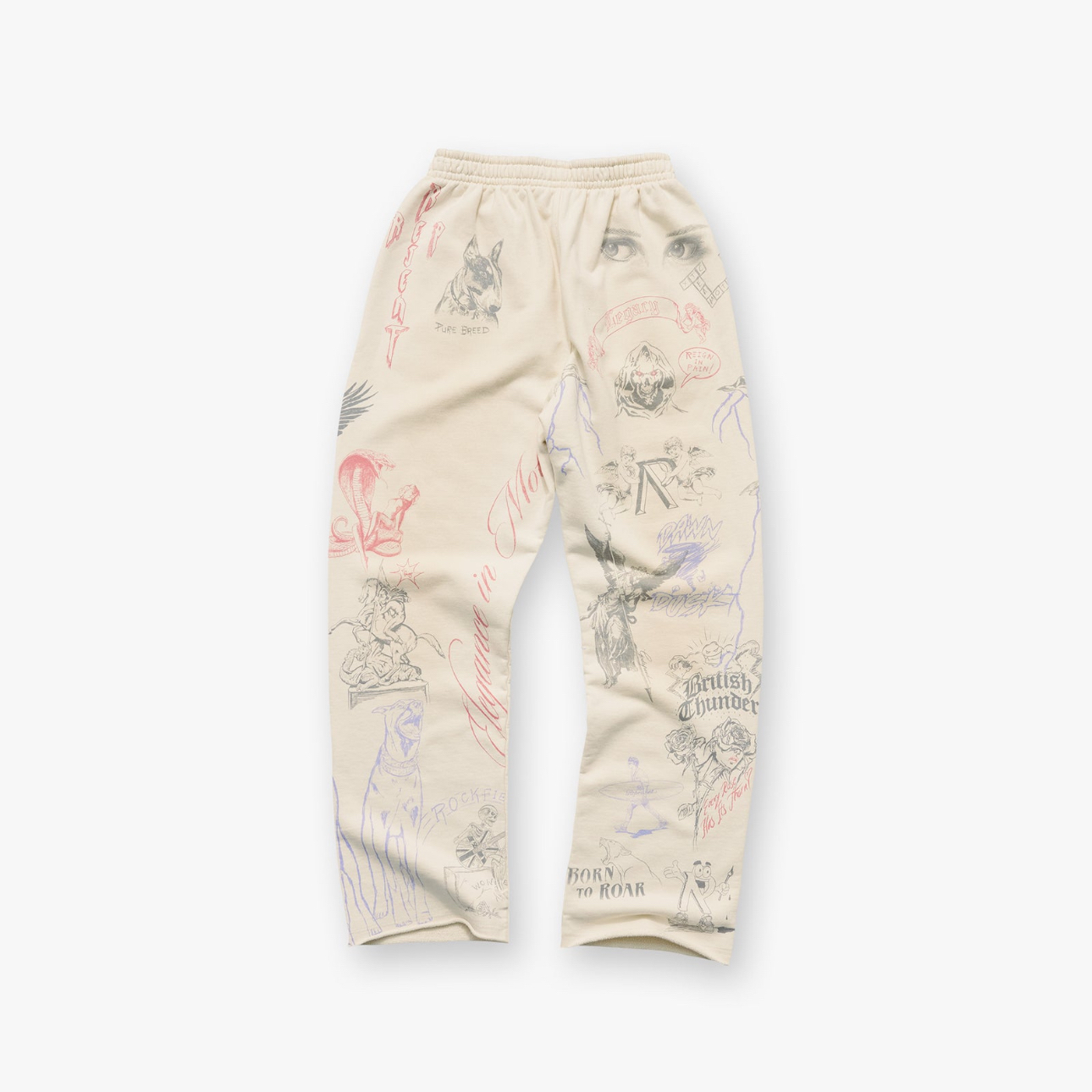 REPRESENT New All-Over Print American High-Street Style Unisex Loose Casual Pants