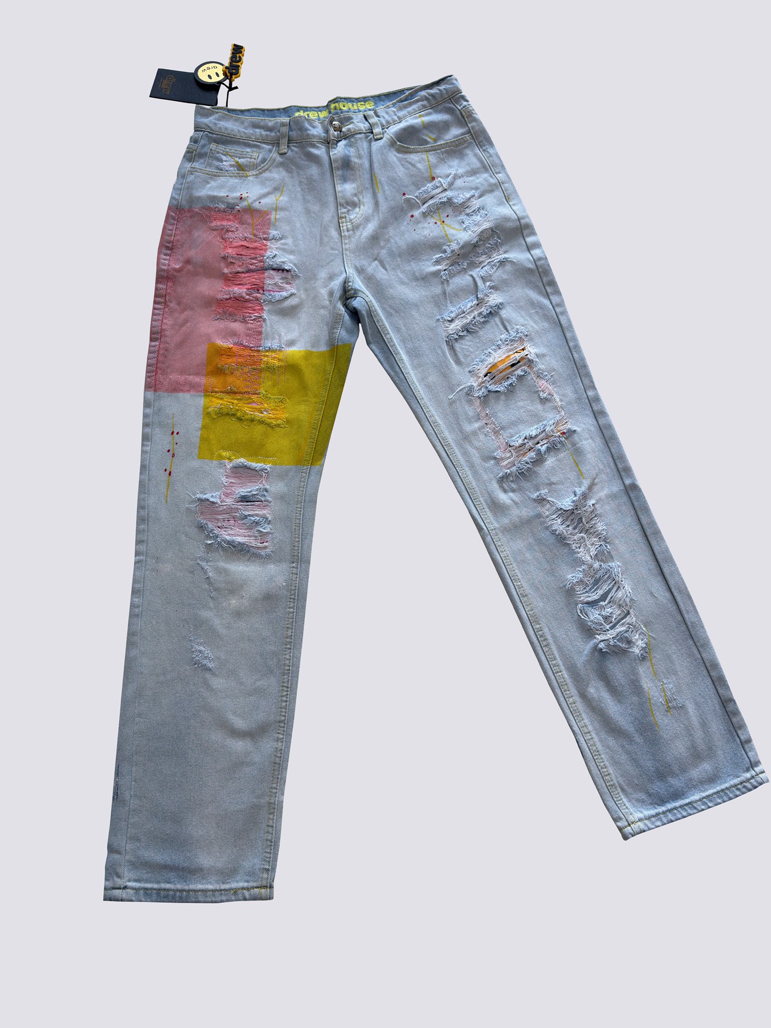 Drew House  Teddy Bear Smiling Face Jeans