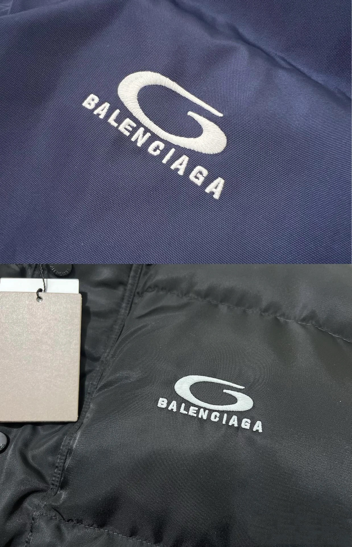 Balanciag@ Reversible Pin-Detail Down Jacket