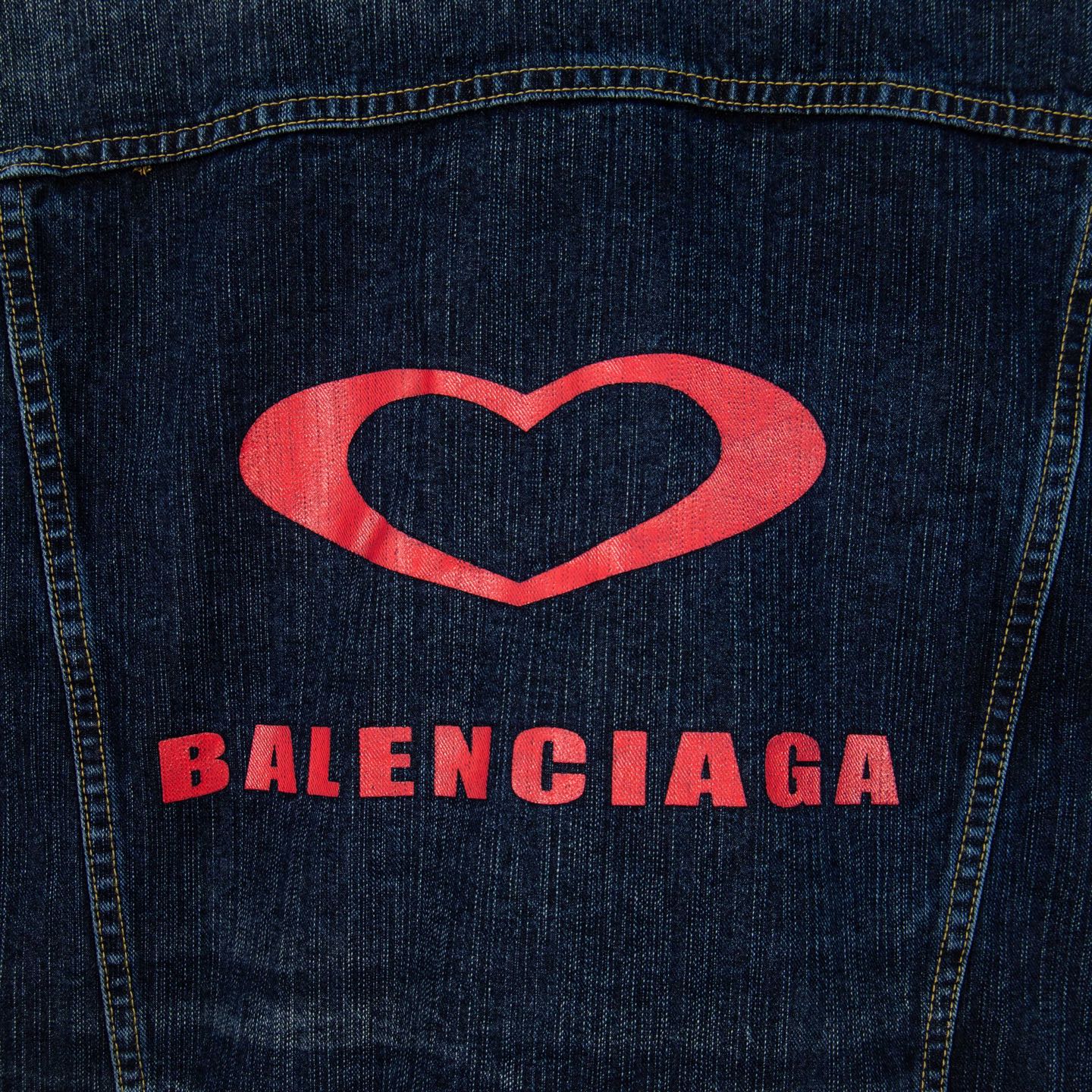 Balancig* Heart Denim Jacket