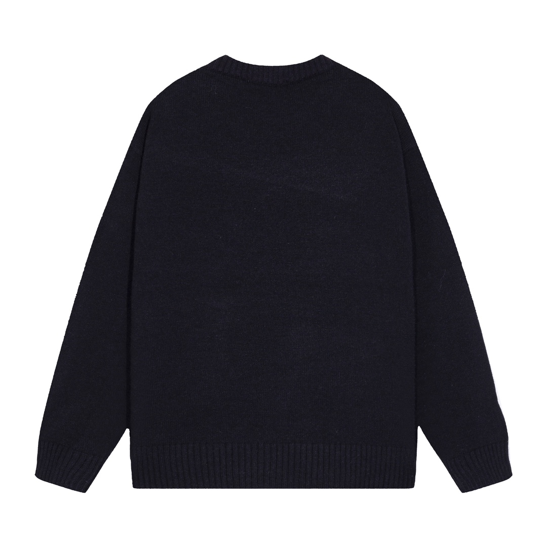 Supreme Embroidered Letter Logo Crewneck Wool Knit Sweater