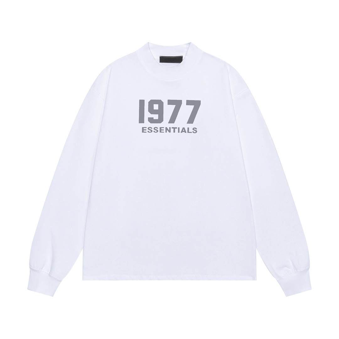 Fear of god  1977 flocking print long-sleeved Tee