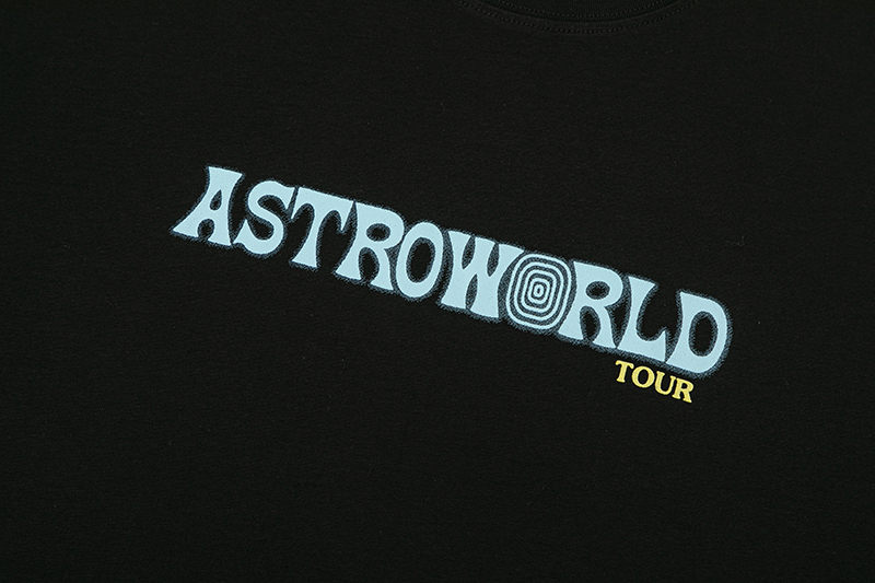 Travis Scott Cactus Jack Astroworld portrait printing short sleeves
