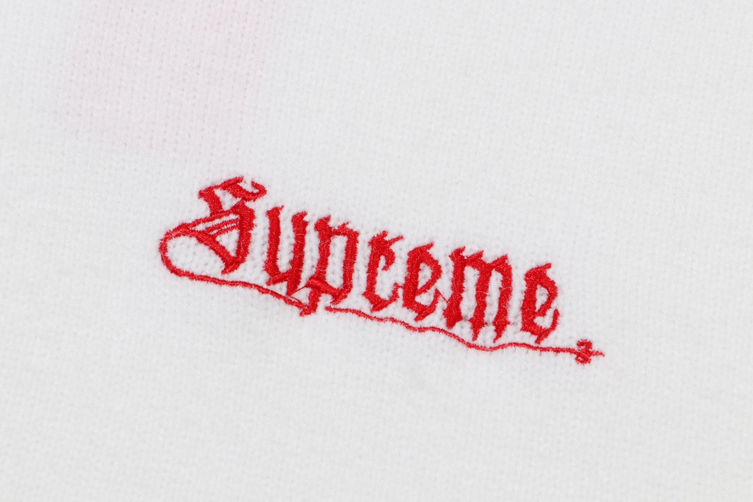 Supreme Embroidered Letter Logo Crewneck Wool Knit Sweater