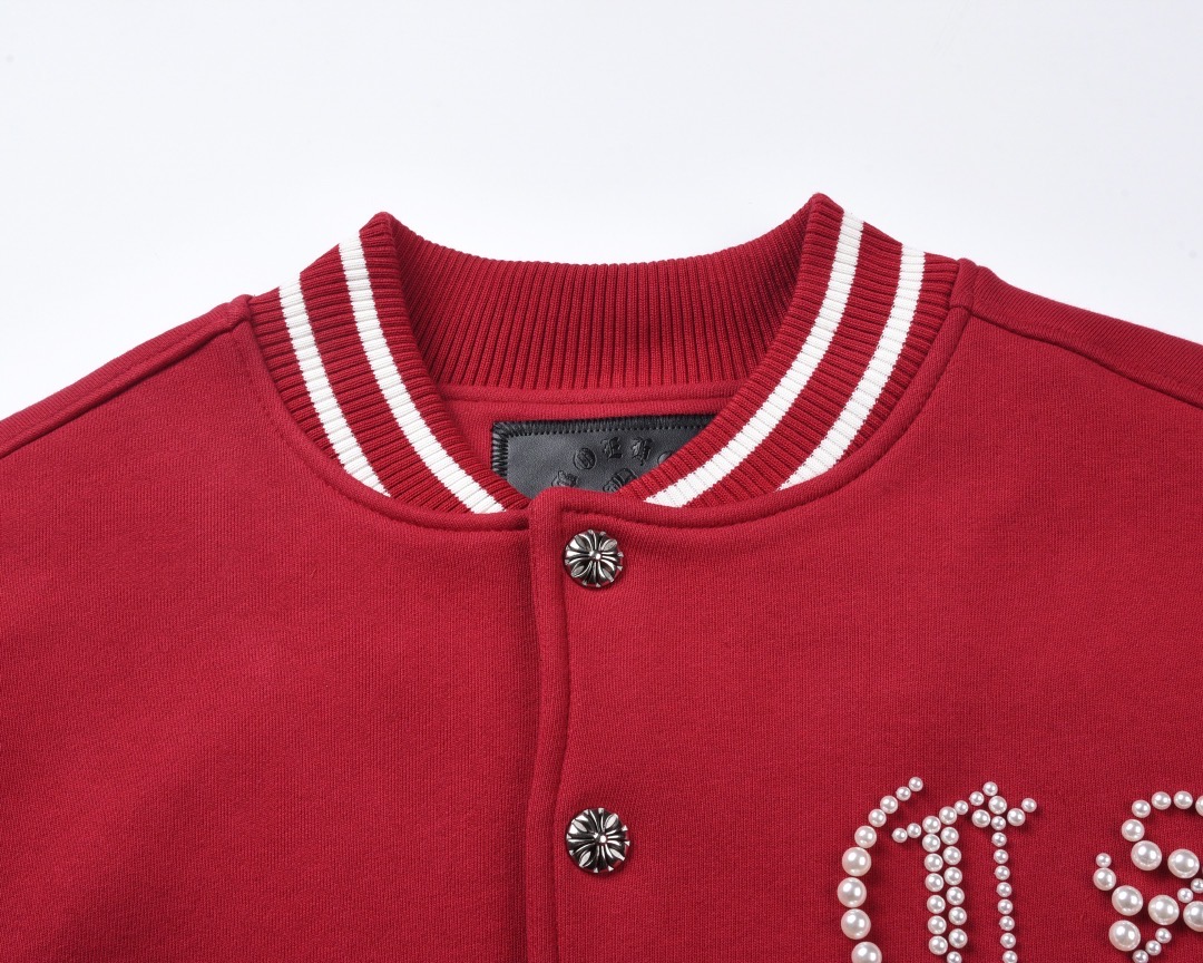 Chrome Hearts Sanskrit Cross Wool Varsity Jacket