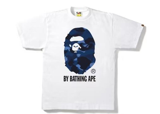 BAPE Blue Color Camo By Bathing Tee