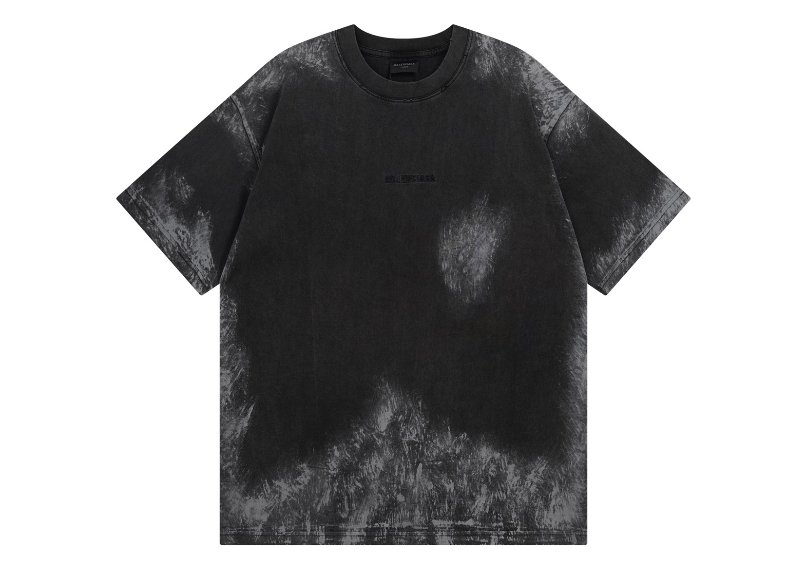 Balanciag@ Washed Distressed Short-Sleeve T-Shirt FW25