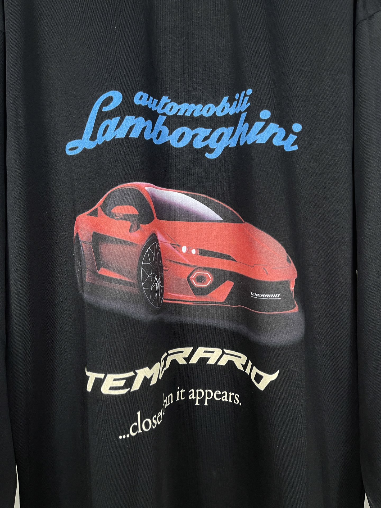 Balanciag@  Lamborghini  Long Sleeves Tee 2025