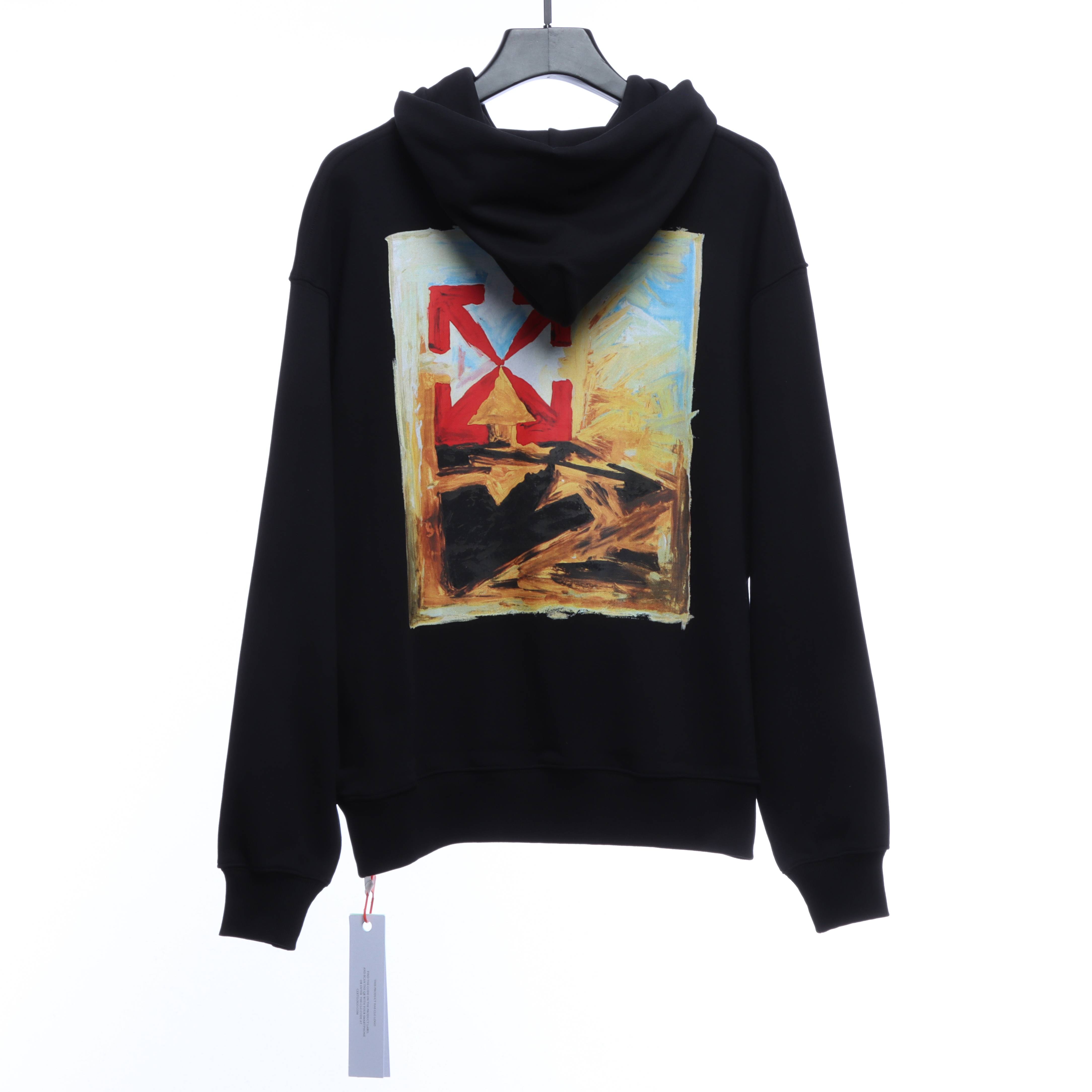 OFFWHITE (OW) environmental limited logo red arrow hoodie