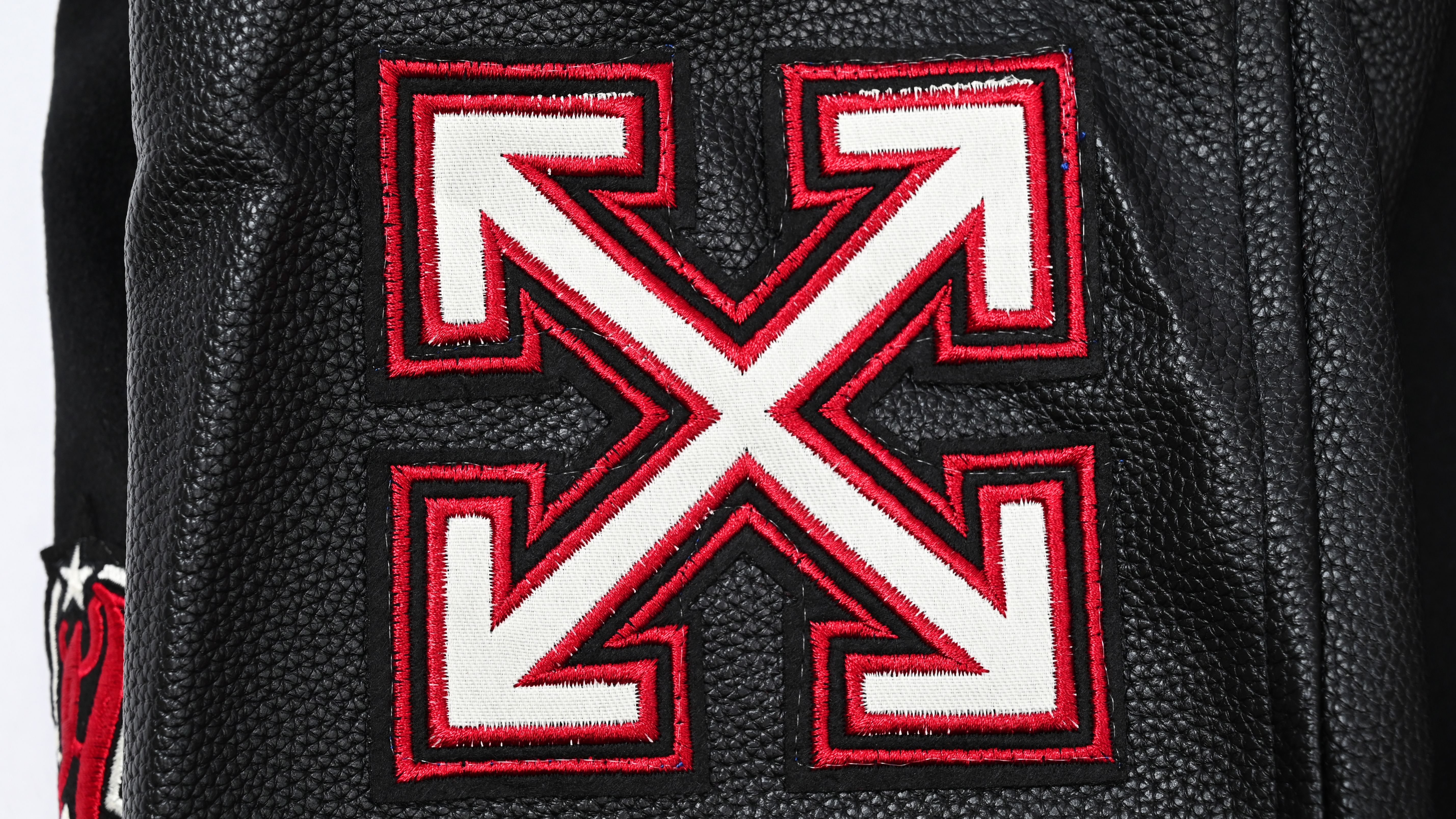 QEWBG Embroidered Devil Pattern Baseball Jacket