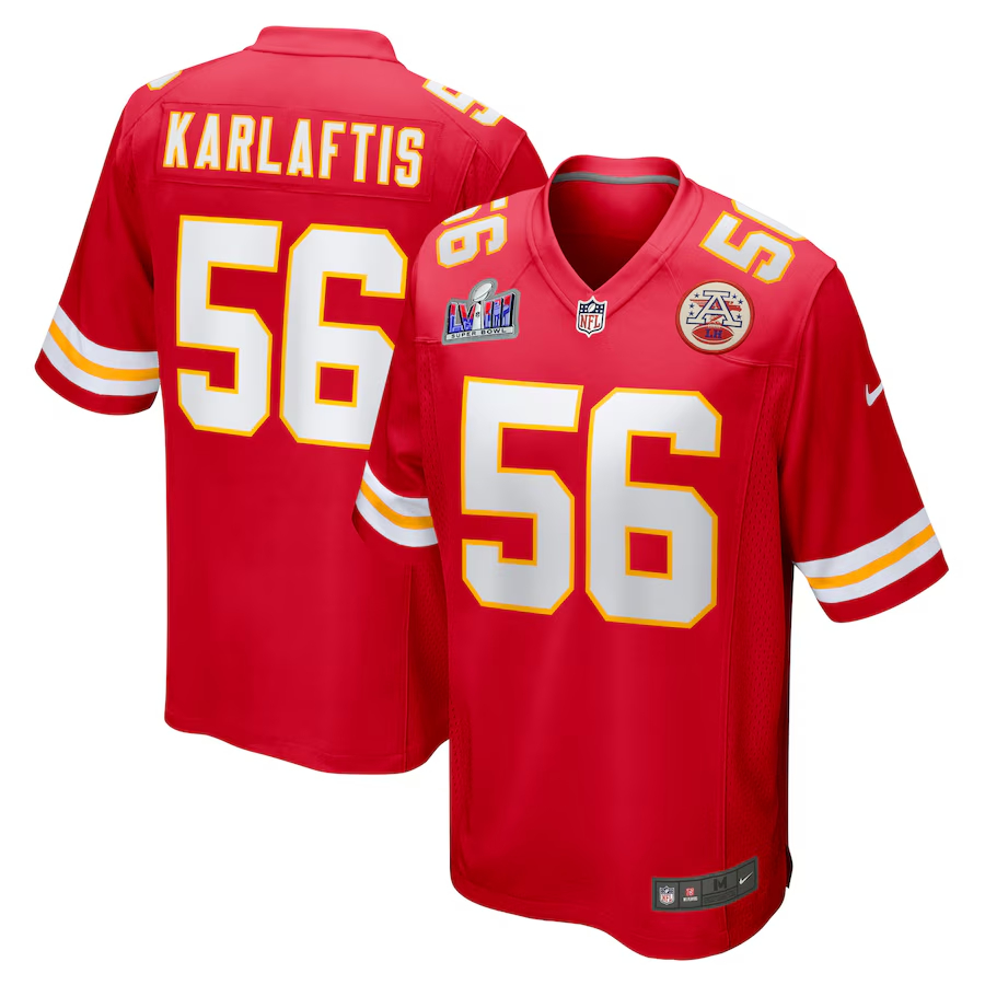 Nike George Karlaftis Kansas City Chiefs Red Super Bowl LVIII Game Jer
