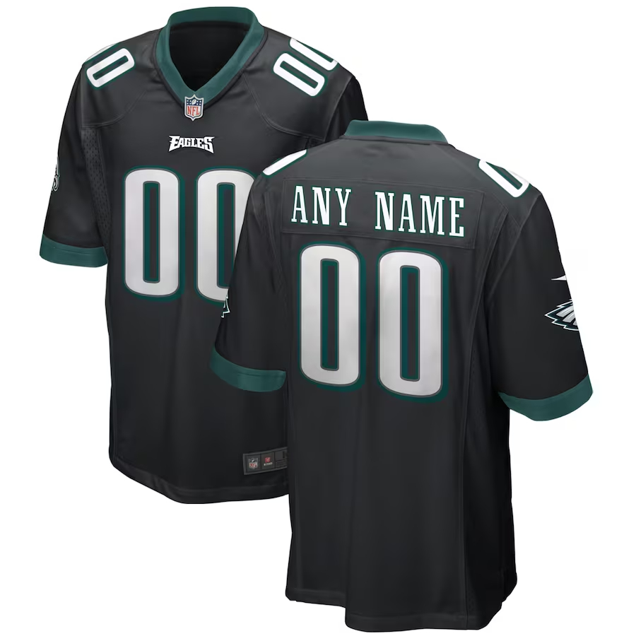 Nike Philadelphia Eagles Black Alternate Custom Game Jersey