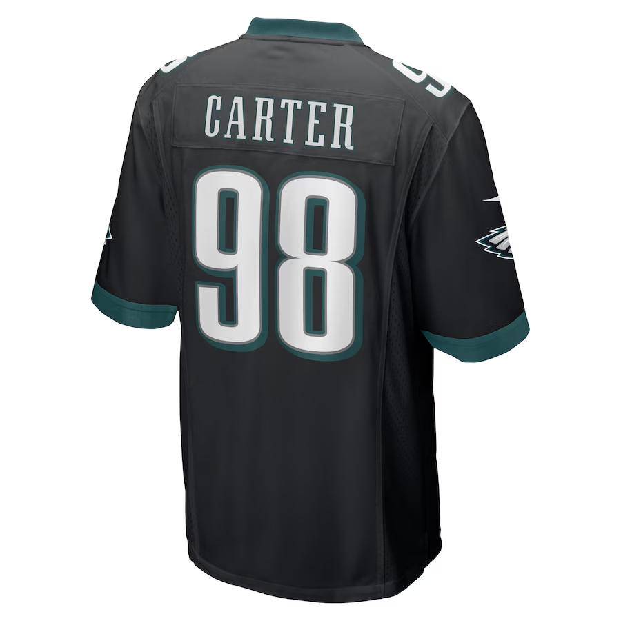Nike Jalen Carter Philadelphia Eagles Black Alternate Team Game Jersey