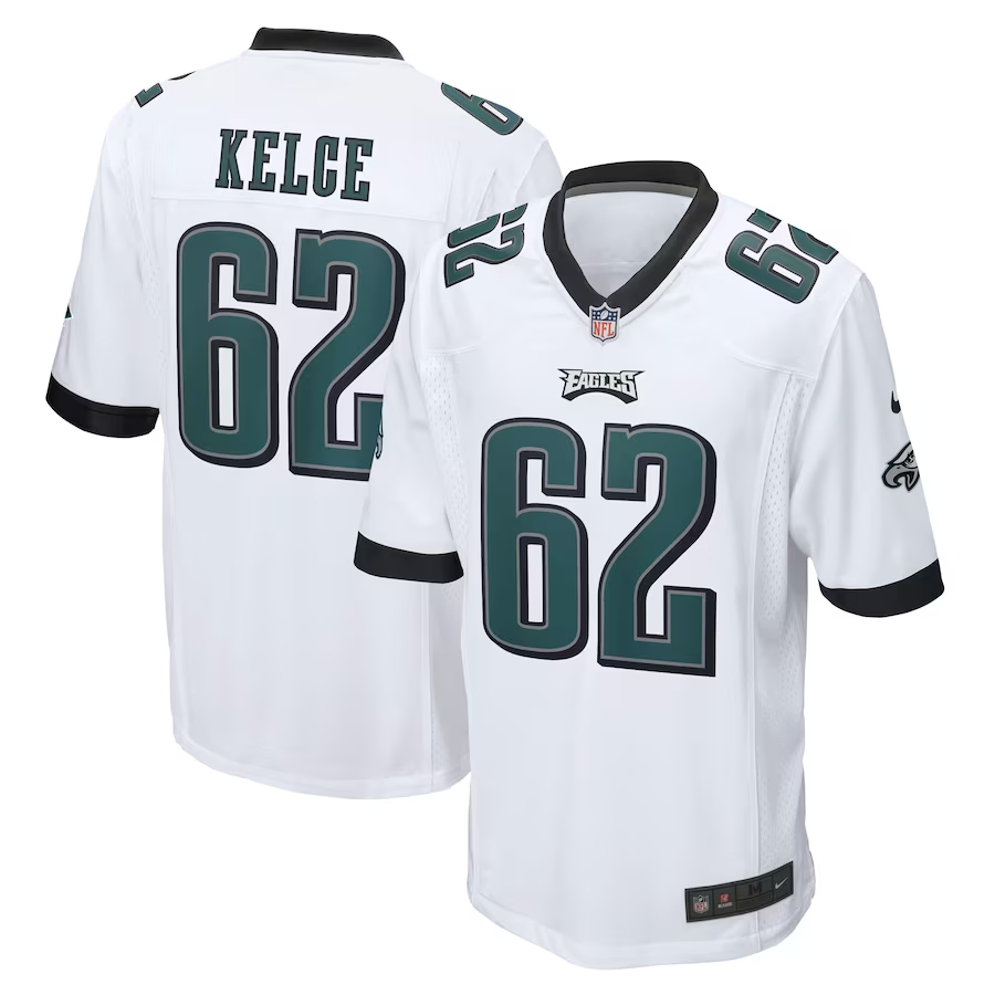 Nike Jason Kelce Philadelphia Eagles White Game Jersey