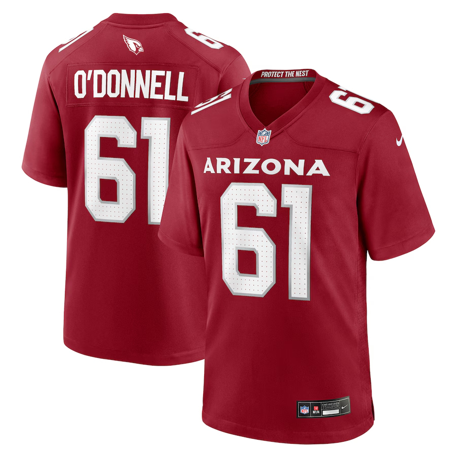 Nike Carter O'Donnell Arizona Cardinals Cardinal Team Game Jersey