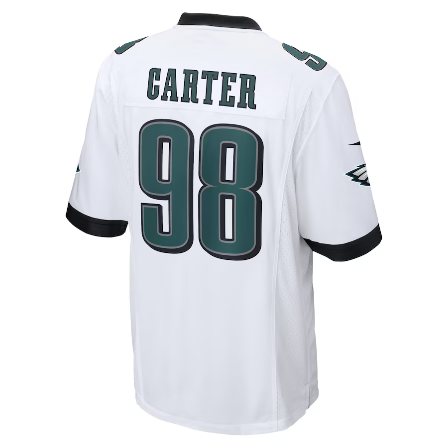 Nike Jalen Carter Philadelphia Eagles White Game Jersey