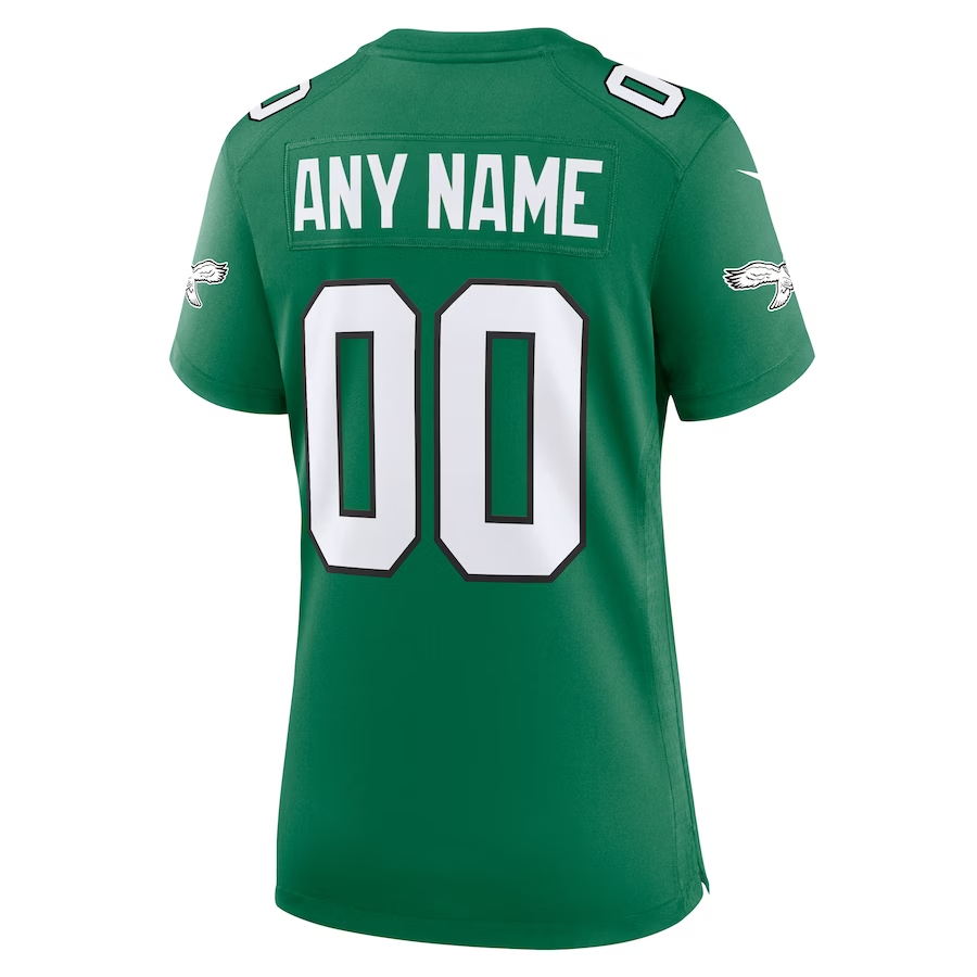 Nike Philadelphia Eagles Women's Kelly Green Alternate Custom Game Jersey