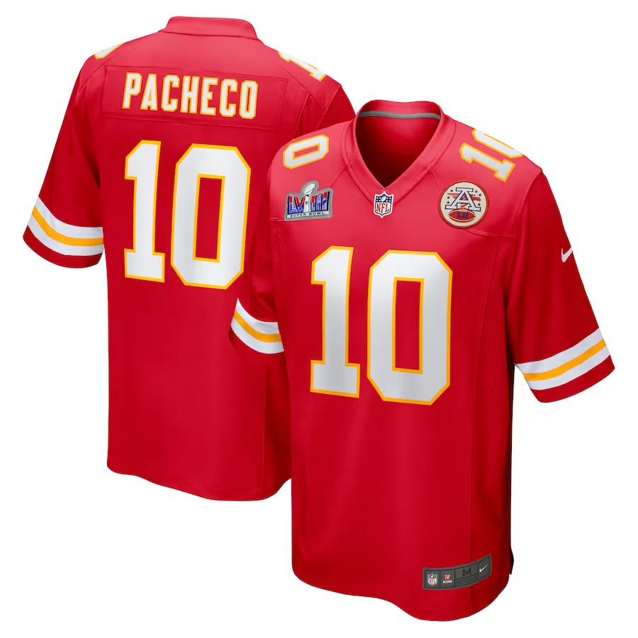 Nike Isiah Pacheco Kansas City Chiefs Red Super Bowl LVIII Game Jersey