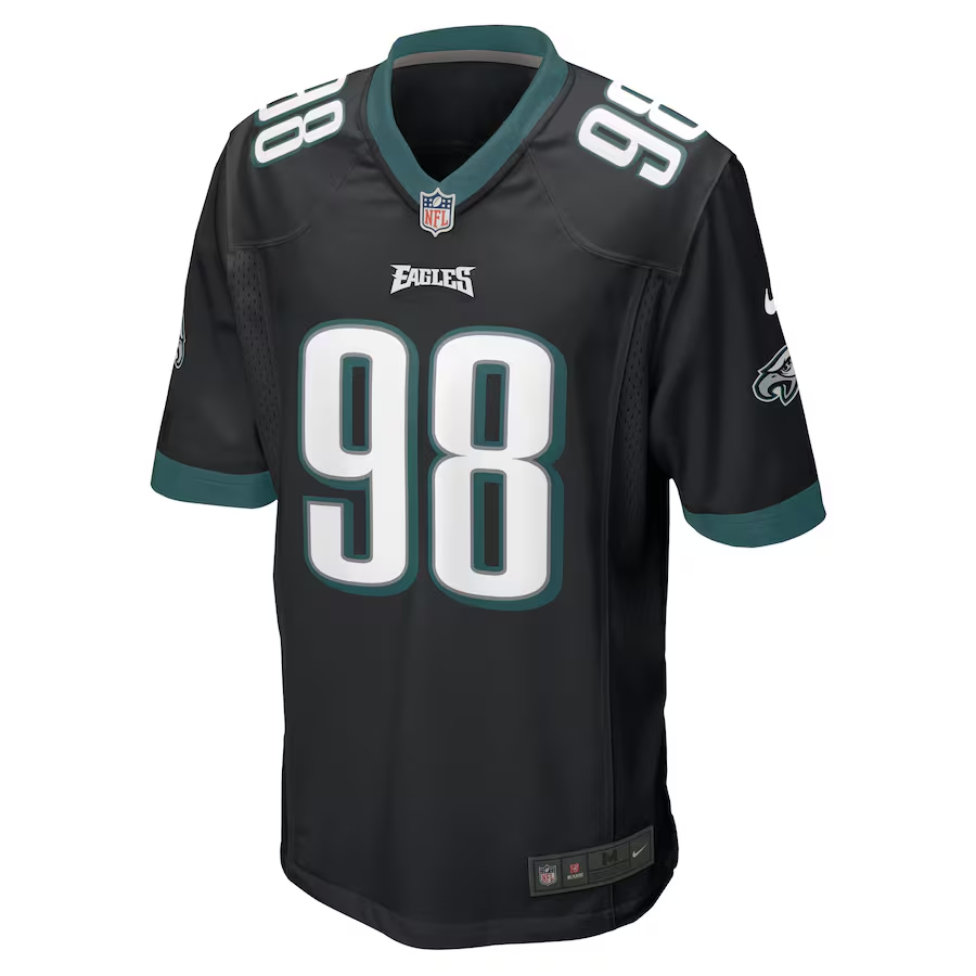 Nike Jalen Carter Philadelphia Eagles Black Alternate Team Game Jersey
