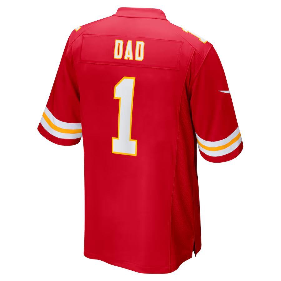 Nike Number 1 Dad Kansas City Chiefs Red Game Jersey