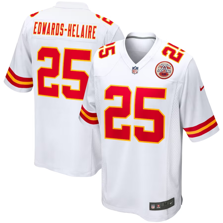 Nike Clyde Edwards-Helaire Kansas City Chiefs White Game Jersey
