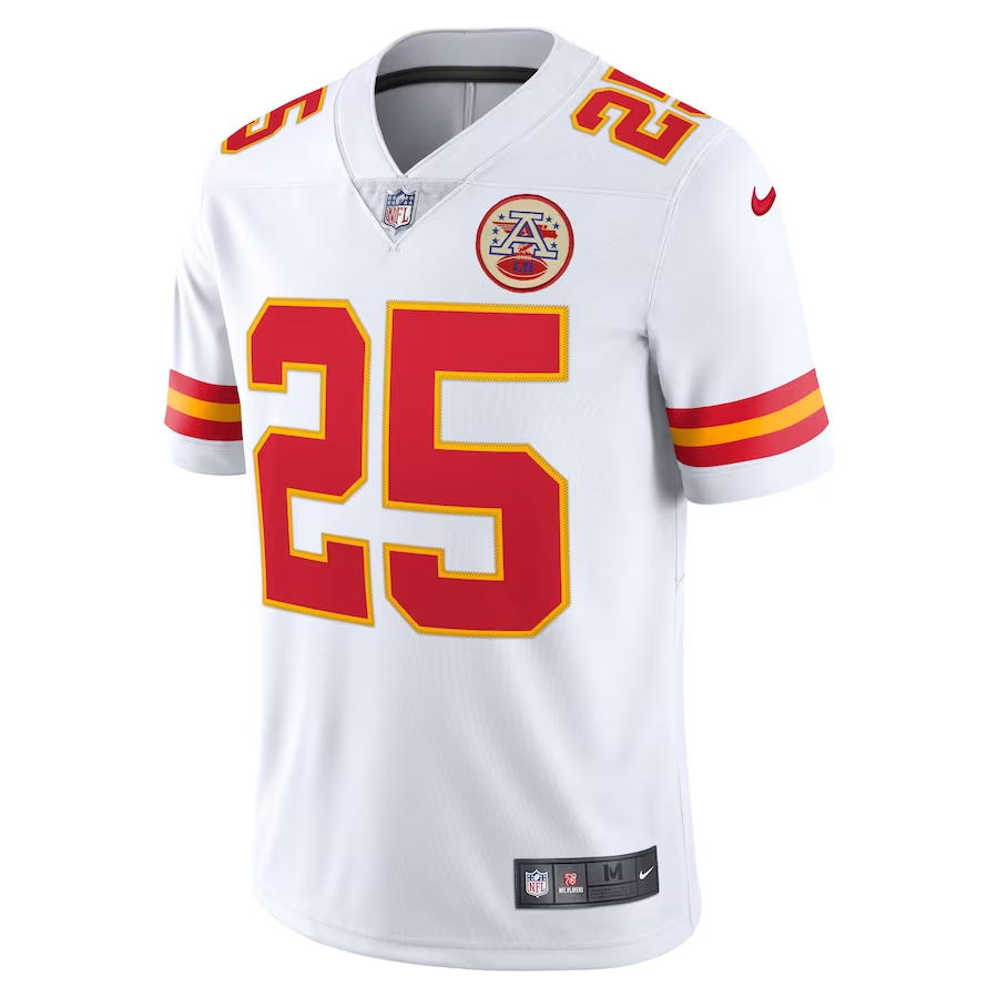 Nike Clyde Edwards-Helaire Kansas City Chiefs White Vapor Limited Jersey