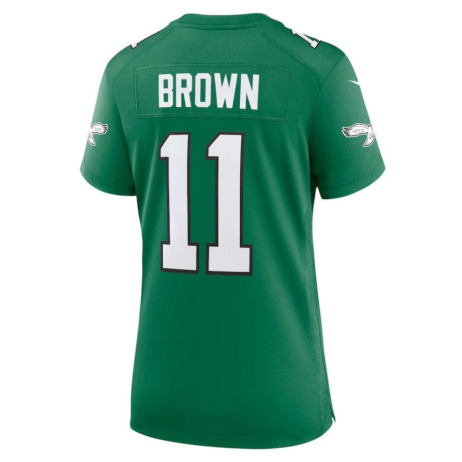 Nike A.J. Brown Philadelphia Eagles Women's Kelly Green Player Jersey