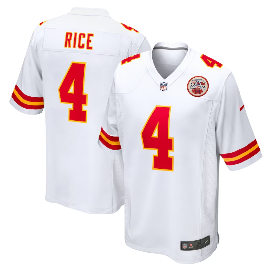 Nike Rashee Rice Kansas City Chiefs White Game Jersey