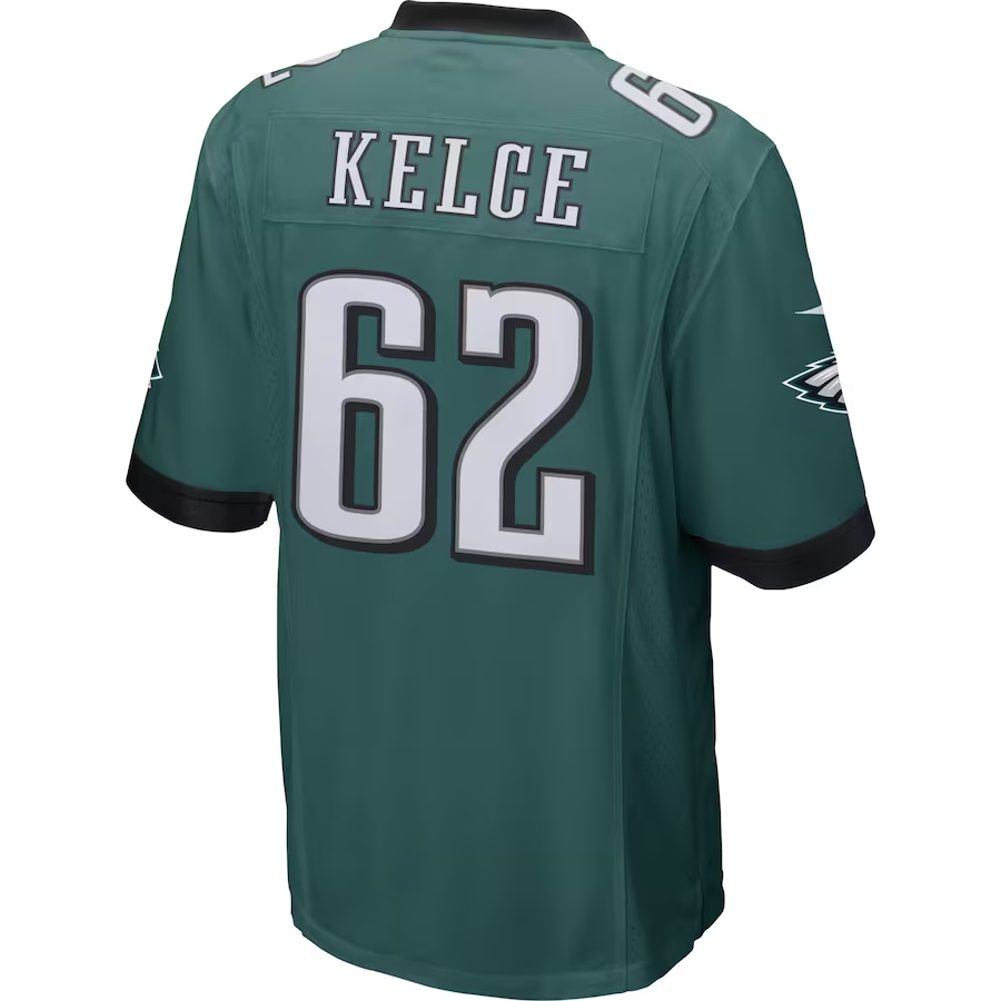 Nike Jason Kelce Philadelphia Eagles Midnight Green Game Jersey